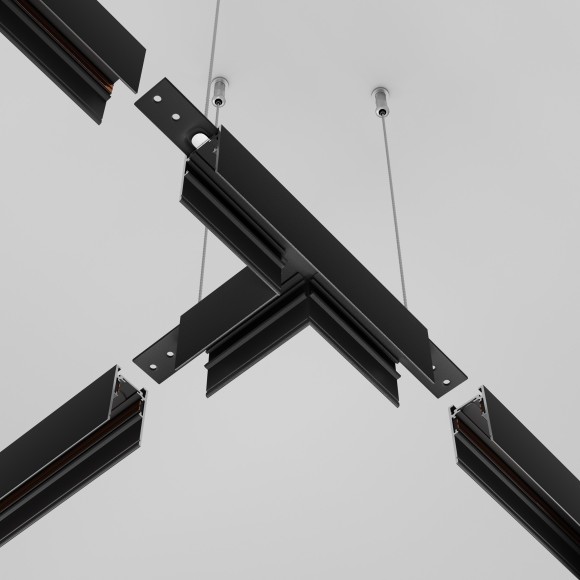 Т-образный соединитель для накладных шинопроводов Maytoni Exility TRA034CT-41B