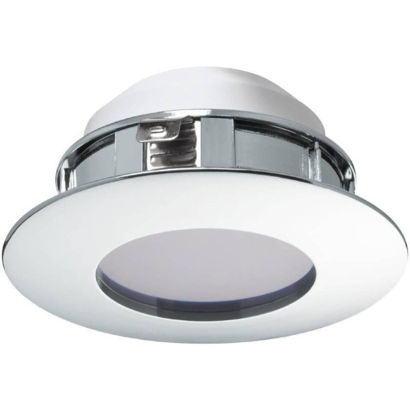 95818 Светодиодный встраиваемый светильник PINEDA, 1х4,9W(LED), Ø78, IP44, пластик, хром