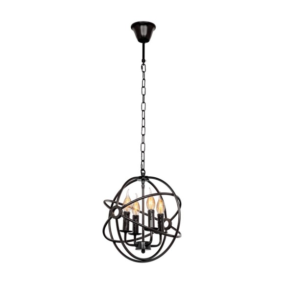 LOFT1192-4 LOFT IT FOUCAULTS ORB Подвесная люстра, коричневое металлическое основание, 4 × E14, IP20 LOFT1192-4 LOFT IT FOUCAULTS ORB Подвесная люстра, коричневое металлическое основание, 4 × E14, IP20