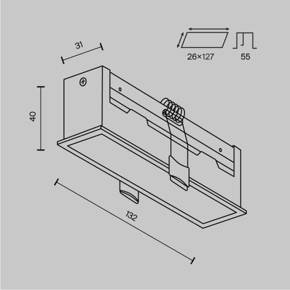 Встраиваемый светильник Technical DL066-12W3-6K-B