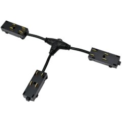 Соединитель питания Т-образный Smart 220V Denkirs TR2115-BK