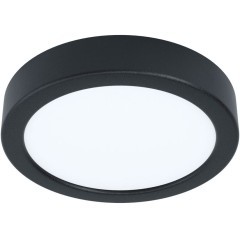 99233 Светодиодный накладной светильник FUEVA 5, 10,5W (LED), Ø160, H28, 1350lm, 4000K, сталь, черный/