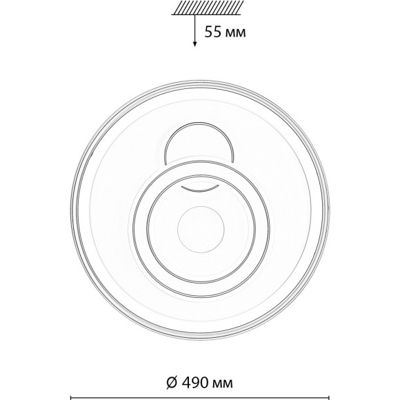 Светильник LED 85Вт 3000-6500K IP20 пульт ДУ Sonex GEMINI 7785/85L