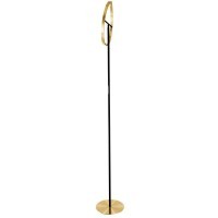 901973 Светодиодный торшер CASTELPOTO, 2X8,8W(LED), 3000K, 2000lm, сталь, латунь состаренный, черный, белый