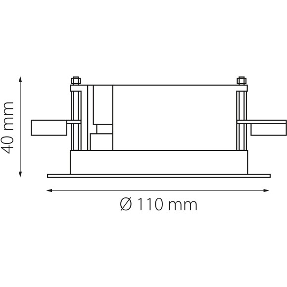 База для подвода питания встраиваемая (блок питания отдельно) Nove Lightstar 508117