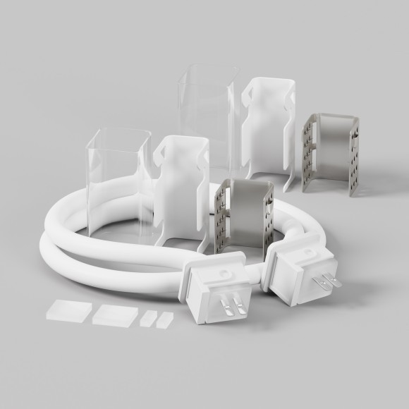 Двусторонний коннектор питания с проводом (30 см) для гибкого неона Maytoni 17x12 мм 432013 Двусторонний коннектор питания с проводом (30 см) для гибкого неона Maytoni 17x12 мм 432013