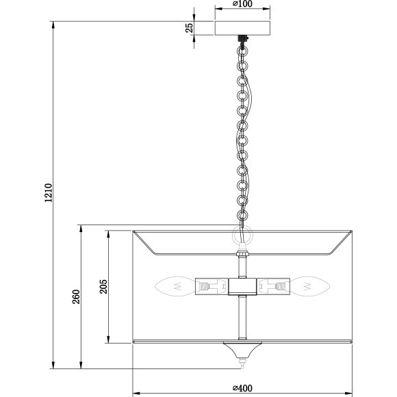 Подвесной светильник с 3 лампами Maytoni H428-PL-03-WG Farn под лампы 3xE14 40W