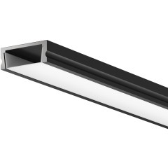 Алюминиевый профиль накладной 15x6 (Черный, 2 м), ALM-001-B-2M 631003 Алюминиевый профиль накладной 15x6 (Черный, 2 м), ALM-001-B-2M 631003