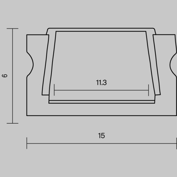 Алюминиевый профиль накладной 15x6 (Черный, 2 м), ALM-001-B-2M 631003 Алюминиевый профиль накладной 15x6 (Черный, 2 м), ALM-001-B-2M 631003