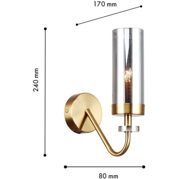 4620-1W, настенный светильник, D170xW80xH240, 1xE14x40W, excluded