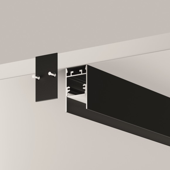 Алюминиевый профиль накладной-подвесной 25x42 (Черный, 2 м), 633010 Алюминиевый профиль накладной-подвесной 25x42 (Черный, 2 м), 633010