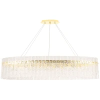OVIEDO SP12 L1200 3440/312L Crystal Lux Золотая люстра с прозрачными стеклянными плафонами, E14, до 40 Вт, 1200 × 300 × 250 мм, IP20, 220 В