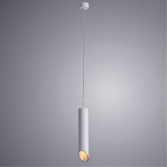 Подвесной светильник цилиндр Arte Lamp A1536SP-1WH PILON-SILVER под лампу 1xGU10 35W Подвесной светильник цилиндр Arte Lamp A1536SP-1WH PILON-SILVER под лампу 1xGU10 35W