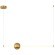 SL1222.203.01 Светильник подвесной ST-Luce Золотистый/Золотистый, Белый LED 1*18W 4000K ANGURRA