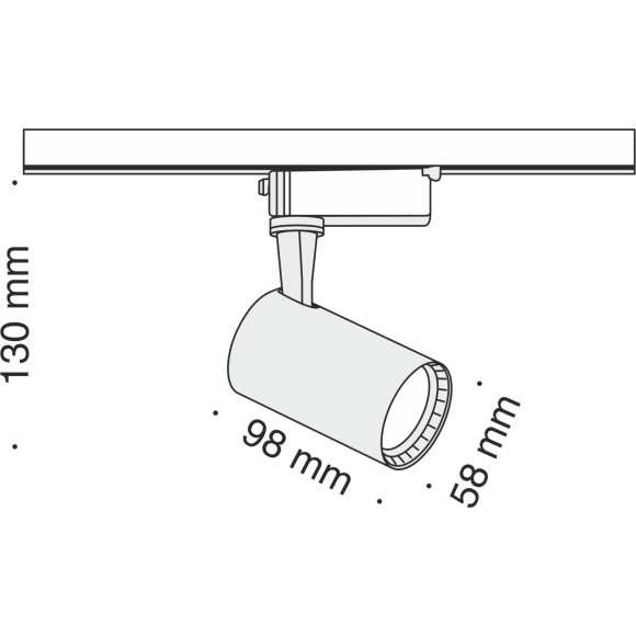 Трековый светильник Technical TR003-1-6W3K-B