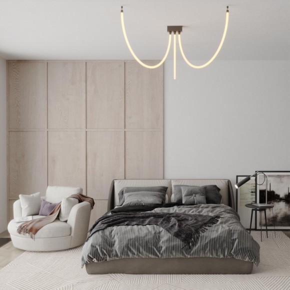 359328 KONST NT24 000 черный Светильник светодиодный IP20 LED 3000K 25W 170-265V 2420Лм RAMO