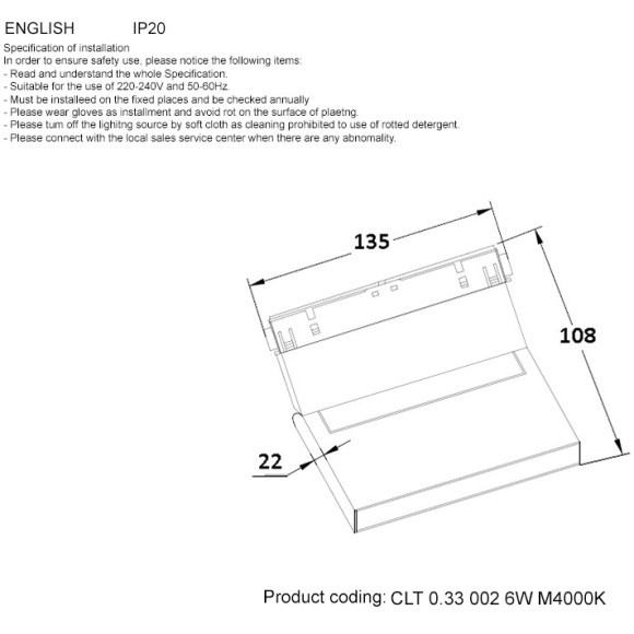 CLT 0.33 002 6W WH M4000K Трековый магнитный светодиодный светильник Crystallux Space 48V CRI90+ 4000К 350Лм 120° 6W CLT 0.33 002 6W WH M4000K Трековый магнитный светодиодный светильник Crystallux Space 48V CRI90+ 4000К 350Лм 120° 6W