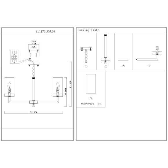 SL1171.303.06 Люстра подвесная ST-Luce Латунь/Прозрачный E14 6*40W MASINE