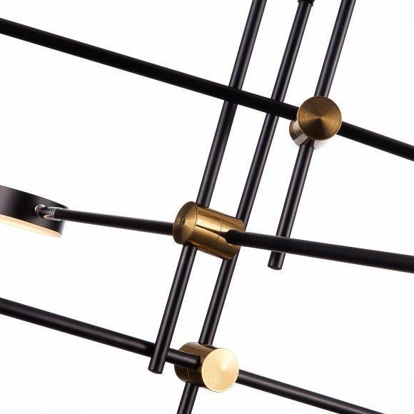 SL1604.432.06 Светильник потолочный ST-Luce Черный, Латунь/Черный LED 6*5W 3000K RODRIGO SL1604.432.06 Светильник потолочный ST-Luce Черный, Латунь/Черный LED 6*5W 3000K RODRIGO