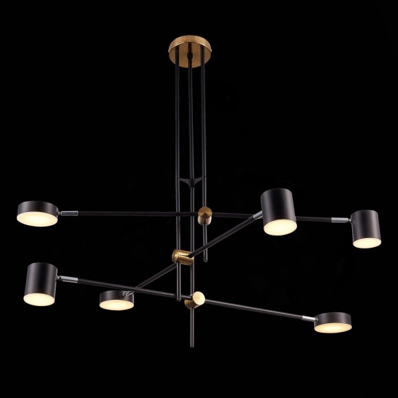 SL1604.432.06 Светильник потолочный ST-Luce Черный, Латунь/Черный LED 6*5W 3000K RODRIGO SL1604.432.06 Светильник потолочный ST-Luce Черный, Латунь/Черный LED 6*5W 3000K RODRIGO