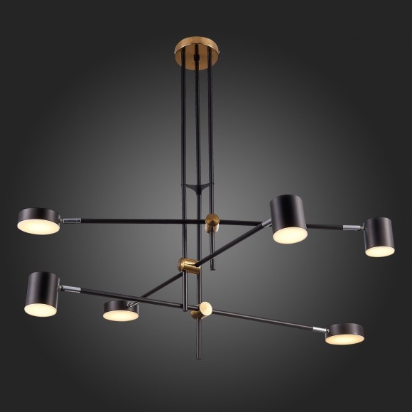 SL1604.432.06 Светильник потолочный ST-Luce Черный, Латунь/Черный LED 6*5W 3000K RODRIGO SL1604.432.06 Светильник потолочный ST-Luce Черный, Латунь/Черный LED 6*5W 3000K RODRIGO