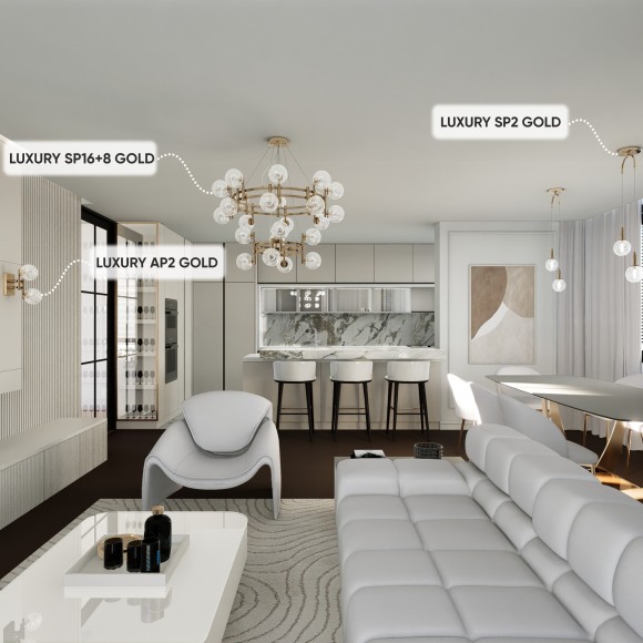 Люстра Crystal Lux LUXURY SP16+8 GOLD Люстра Crystal Lux LUXURY SP16+8 GOLD