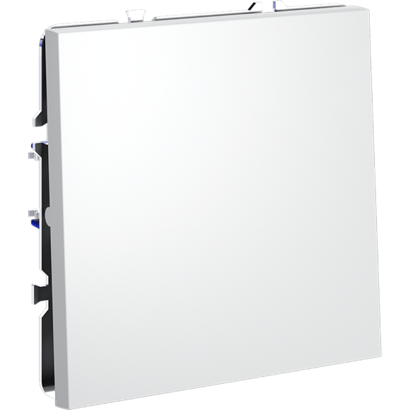 Выключатель с самовозвратом встраиваемый VOLTUM S70 одноклавишный 10А, (белый матовый)