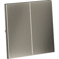 Клавиши для выключателя/переключателя двухклавишного, S70 Metal (никель)