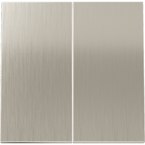 Клавиши для выключателя/переключателя двухклавишного, S70 Metal (никель)