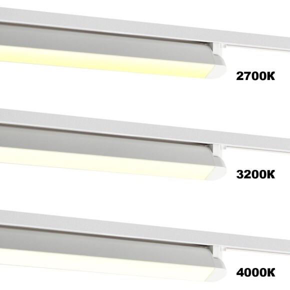 359797 PORT NT25 264 белый Светильник однофазный трехжильный трековый с переключ. цв. температуры IP20 LED 12W 180-265V 2700К/3200К/4000К ITER
