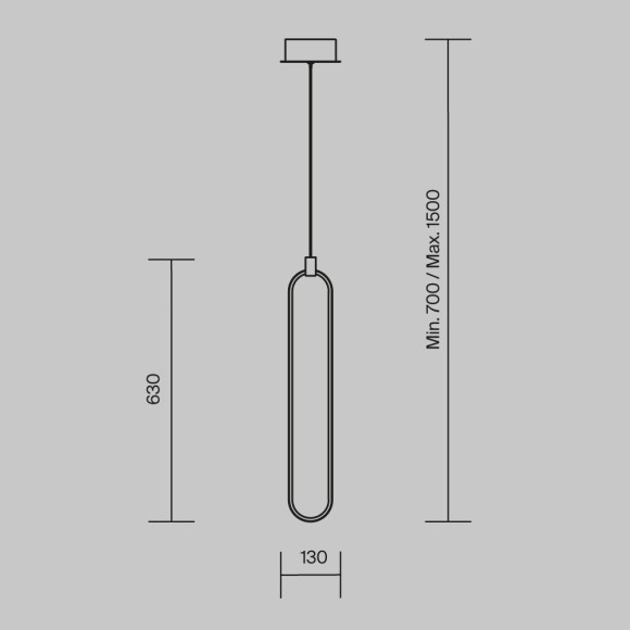 Подвесной светодиодный светильник Chain MOD017PL-L13N Подвесной светодиодный светильник Chain MOD017PL-L13N