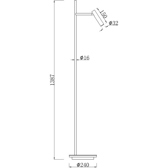 Торшер светодиодный с выключателем Estudo Z010FL-L8W3K Торшер светодиодный с выключателем Estudo Z010FL-L8W3K
