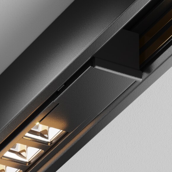 Maytoni EXILITY X TR241-2-6W3K-B Трековый линейный светодиодный черный магнитный светильник длиной 33см, с DIP переключателем группы включения на корпусе, LED 6Вт 3000K 540Лм CRI90 40° IP20 48В