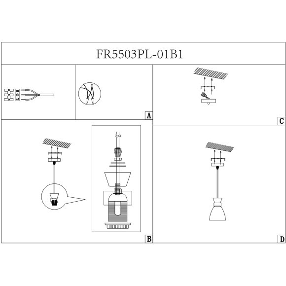 Freya Topi FR5503PL-01B1 Минималистичный подвесной светильник в стиле лофт, лампа 1xE27 до 40 Вт (нет в комплекте), 220В, основание черный металл, плафон молочное стекло, диаметр 135 мм, макс. высота 975 мм