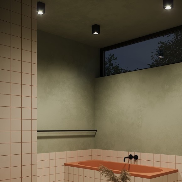 Уличный потолочный светильник Maytoni C030CL-01B Zoom IP65 под лампу 1xGU10 50W