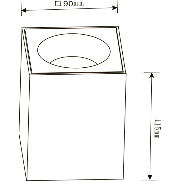 Уличный потолочный светильник Maytoni C030CL-01B Zoom IP65 под лампу 1xGU10 50W