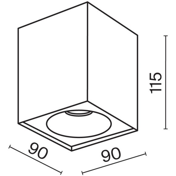 Уличный потолочный светильник Maytoni C030CL-01B Zoom IP65 под лампу 1xGU10 50W