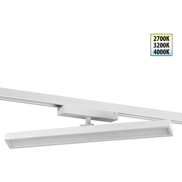 Novotech STRATUS 359782 Белый однофазный трехжильный трековый светодиодный светильник, линейный 40см, поворотный, CCT перекл. цветовой температуры, LED 24Вт 1384Лм 2700;3200;4000К CRI90 105° IP20 220В, коэф. пульсации < 1% Novotech STRATUS 359782 Белый однофазный трехжильный трековый светодиодный светильник, линейный 40см, поворотный, CCT перекл. цветовой температуры, LED 24Вт 1384Лм 2700;3200;4000К CRI90 105° IP20 220В, коэф. пульсации < 1%