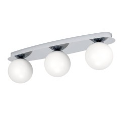 902096 CASTROVIDO Настенно-потолочный светильник с тремя лампами G9, 12.6Вт, IP44, хром, белое стекло 902096 CASTROVIDO Настенно-потолочный светильник с тремя лампами G9, 12.6Вт, IP44, хром, белое стекло