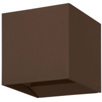 901066 Уличное бра CALPINO 3, 2X2,8W (LED), 3000K, 840lm, IP54, L100, H100, A100, литой алюминий, коричневый/прозрачное стекло