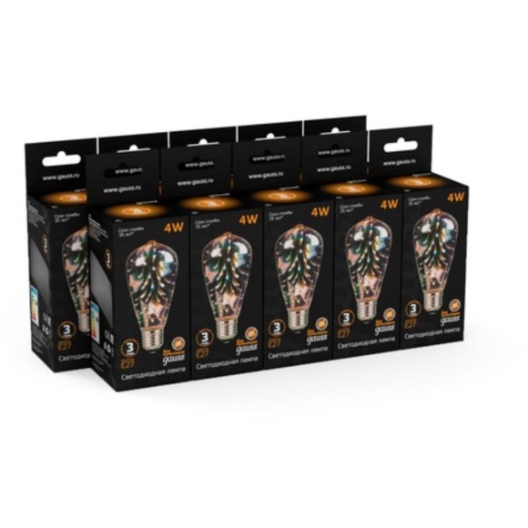147802404 Лампа Gauss Filament ST64 4W Е27 Butterfly-3D LED 1/10/40 147802404 Лампа Gauss Filament ST64 4W Е27 Butterfly-3D LED 1/10/40