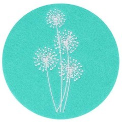 420158 Салфетка для сервировки декоративная (плейсмат) ANDASIBE, B3, Ø100, полиэстер, бирюзовый