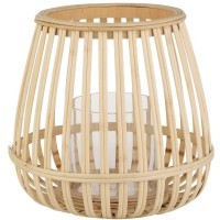 422084 Подсвечник BUNAWAN, B200, Ø220, дерево, стекло, натуральный