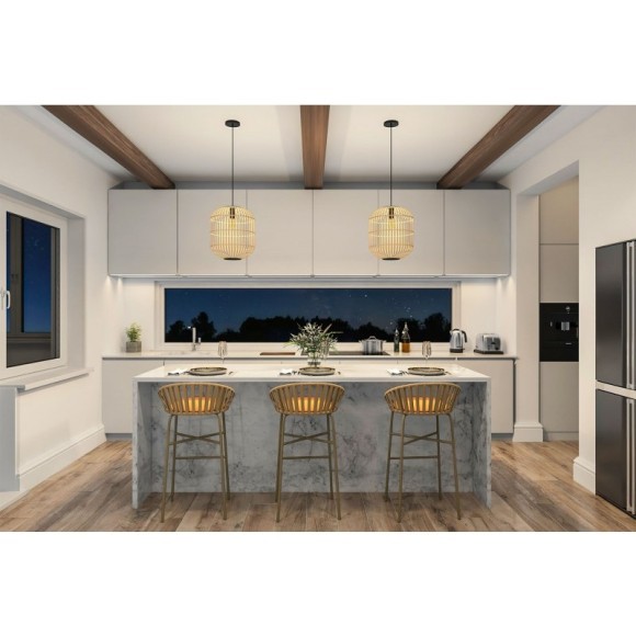 43216 Подвес BORDESLEY, 1x28W (E27), ?350, H1100, сталь, черный/дерево, натуральный 43216 Подвес BORDESLEY, 1x28W (E27), ?350, H1100, сталь, черный/дерево, натуральный