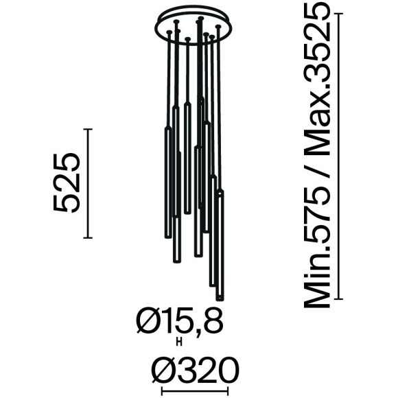 Подвесной светильник Maytoni MOD236PL-L54B3K Подвесной светильник Maytoni MOD236PL-L54B3K
