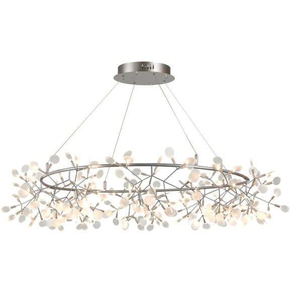 SL379.103.216 Люстра подвесная ST-Luce Серебристый/Белый LED 216*0,5W 3500K RAFINA