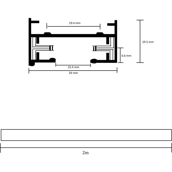 2м черный однофазный двужильный накладной шинопровод Maytoni TRX001-112B 2м черный однофазный двужильный накладной шинопровод Maytoni TRX001-112B