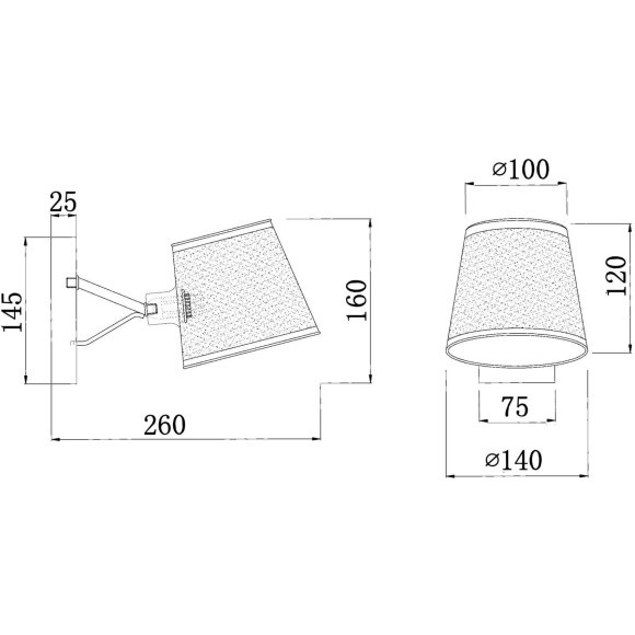 Бра Freya FR5108WL-01CH Gino под лампу 1xE14 40W