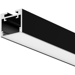 Алюминиевый профиль накладной-подвесной 25x22 (Черный, 2 м), ALM-2522-B-2M 633013 Алюминиевый профиль накладной-подвесной 25x22 (Черный, 2 м), ALM-2522-B-2M 633013
