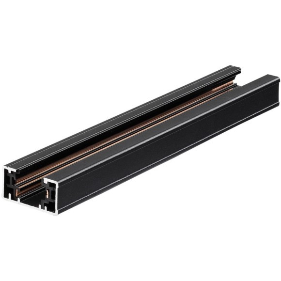 Однофазный черный трехжильный 3м шинопровод с вводом питания и заглушкой в комплекте 220V Novotech 135296 